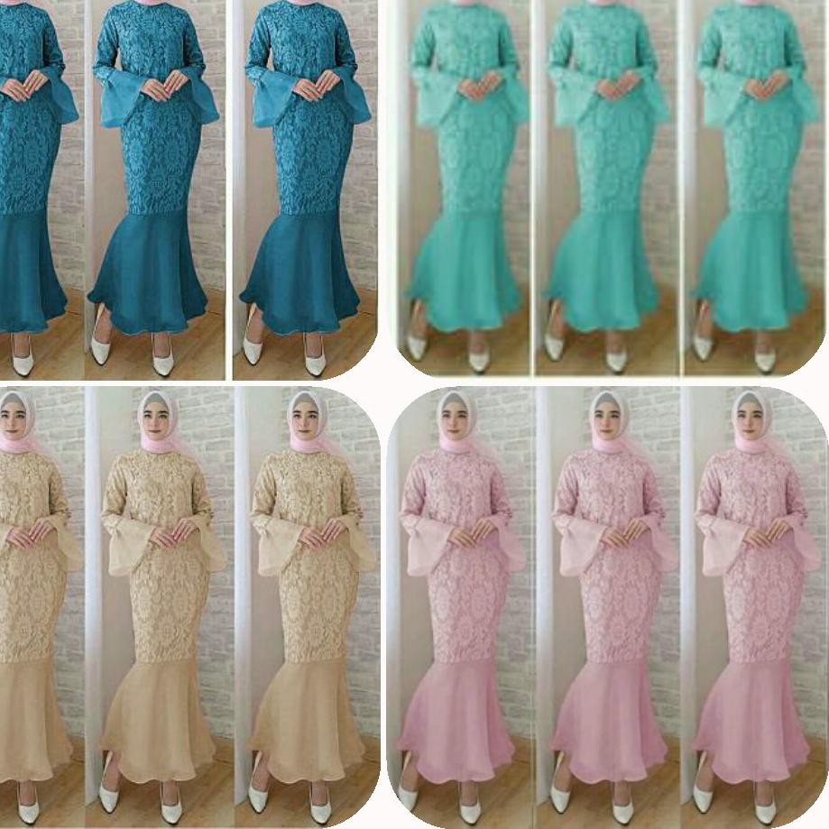 ✪ Dress Duyung Brukat, maxi mermaid, maxi duyung , dress pesta ✵