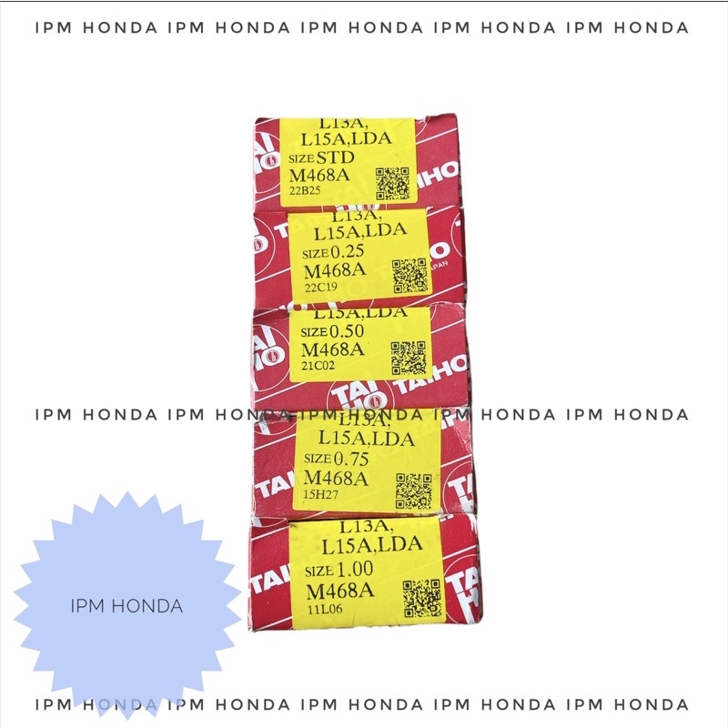 M468 Metal Duduk Main Bearing SET Honda Jazz GD3 IDSI VTEC S RS GE8 GK5 City GD8 GM2 GM6 Brio Mobilio Freed BRV HRV STD 025 Size 050 Size 075 100
