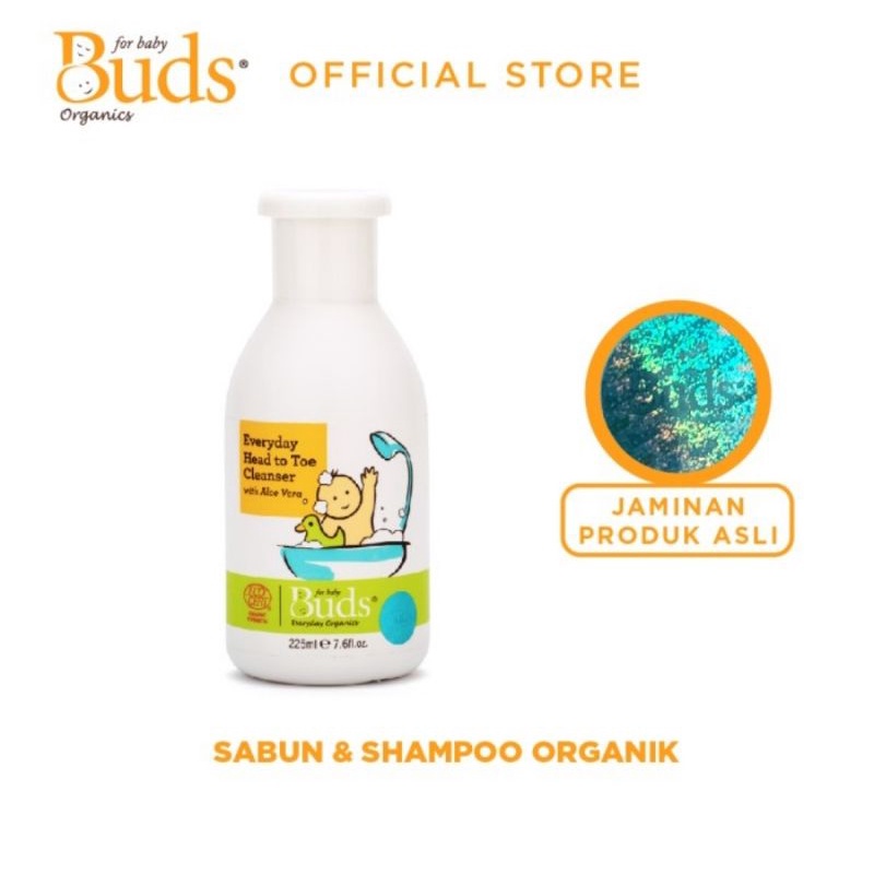 Buds Organics Everyday Head To Toe Cleanser 225 ml - Sabun &amp; Shampo Bayi Dan Anak