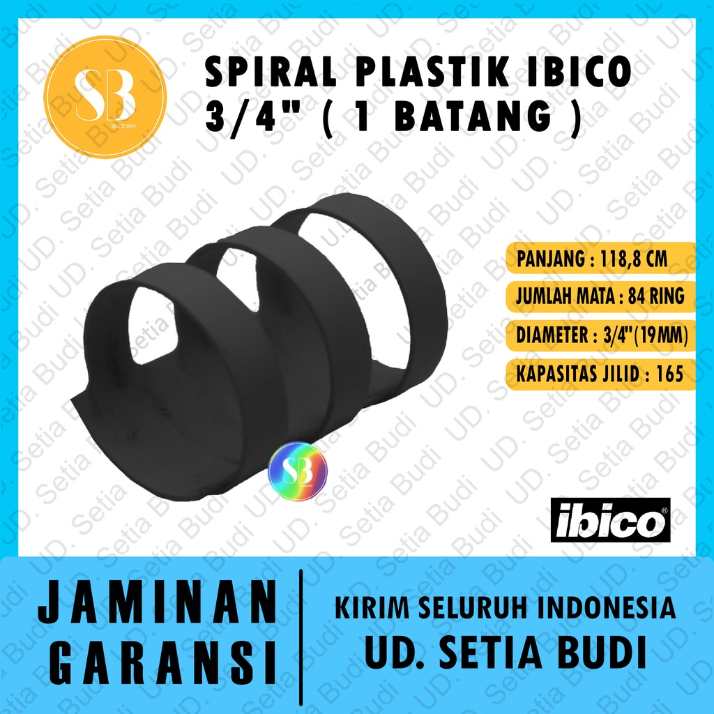 Spiral Plastik Ibico 3/4&quot; ( 1 Batang )