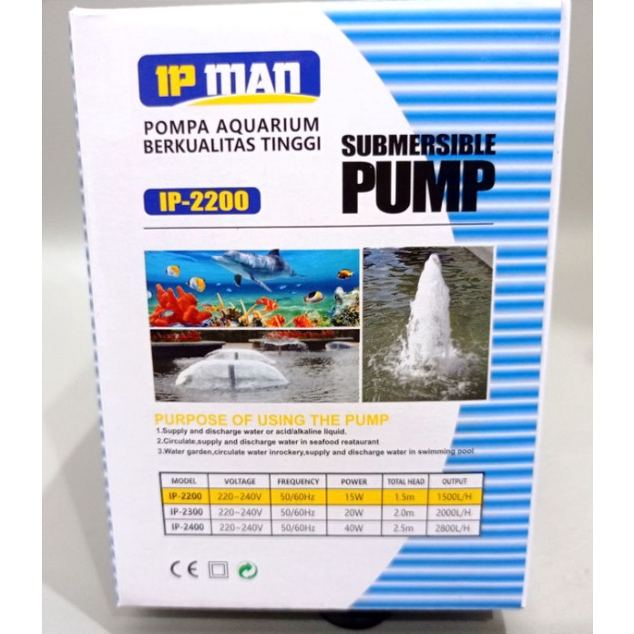 Pompa Aquarium kolam kecil  IP MAN IP 2200