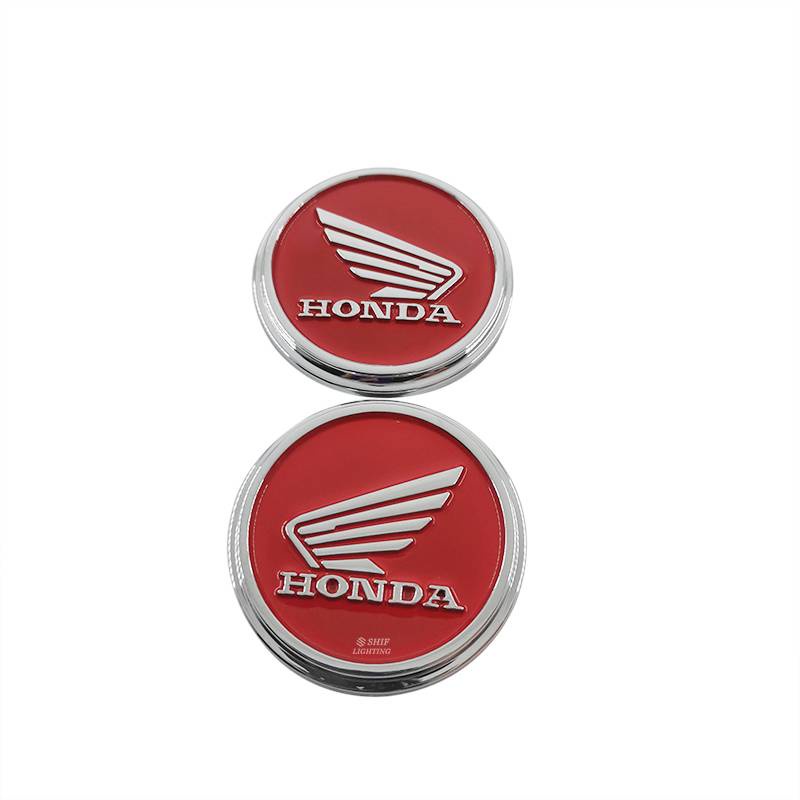 1 Pair ABS Red HONDA Wing Logo Motor Decorative Emblem Badge Sticker Decal Replacement For Honda