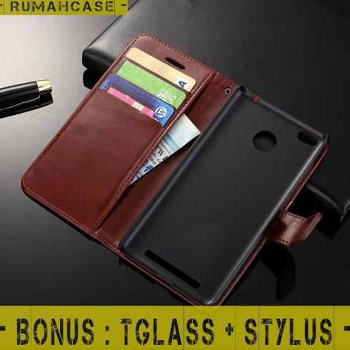 Xiaomi Redmi 3 Pro / 3s - Flip Cover Wallet Premuim Leather Card Slot Ayo Beli