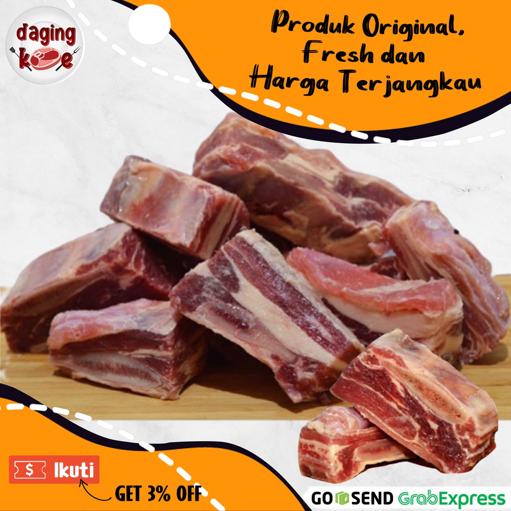 

Daging Backribs AUS / Iga belakang sapi Import 1kg PREMIUM GRADE DK225