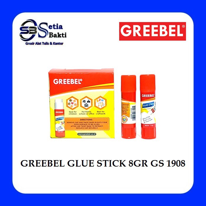 

GREEBEL Glue Stick 8 gr - Lem Stik Kertas Greebel Kecil - 1 Pcs