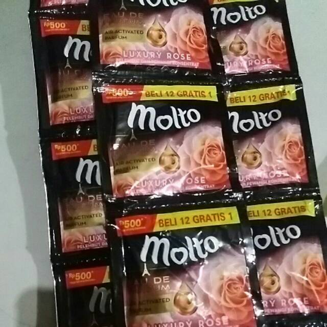 Molto luxury rose . pink . biru 1 renteng 12 sachet