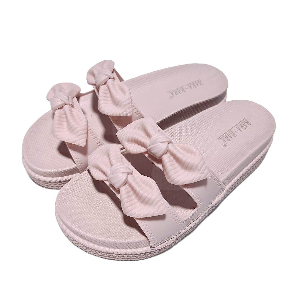 BARA BARA ORIGINAL jelly sandal karet empuk murah wanita import pita kain cewek barabara JSL895B-19BW