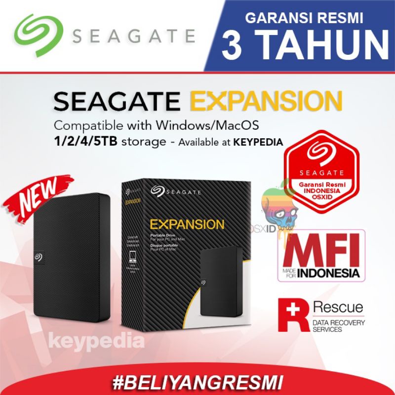 Hardisk external Seagate expansion 1tb original MFI