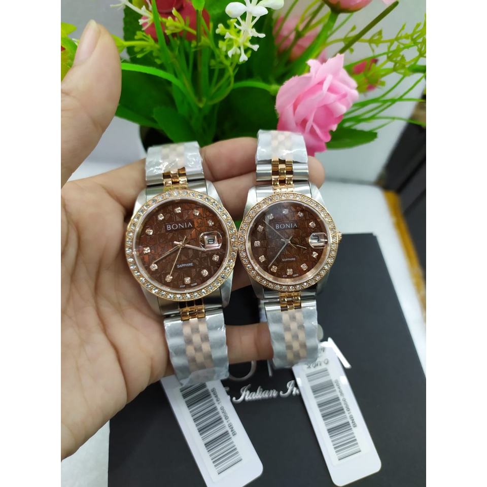 JAM TANGAN WANITA PRIA BONIA B 10550 SAPPHIRE PERMATA ORIGINAL GARANSI RESMI/JAM BONIA BNB 10550