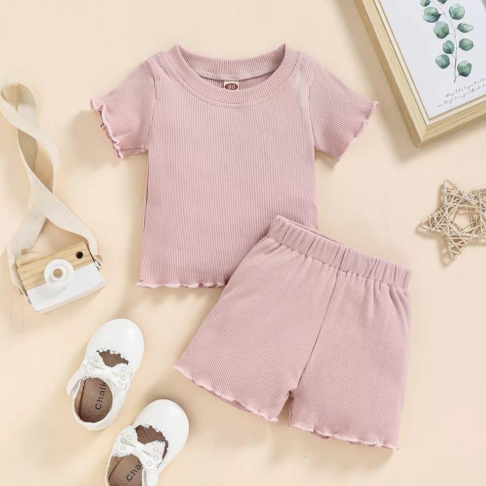 BEFAST - ZTL OOTD Setelan Anak NAFIYA / set anak leony / Oneset Anak-Anak Perempuan / Pakaian Anak Terbaru 2022 / Set Atasan Kaos Lengan Pendek+Celana Pendek / Fashion Anak Perempuan Casual / Setelan Polos Santai / Terlaris