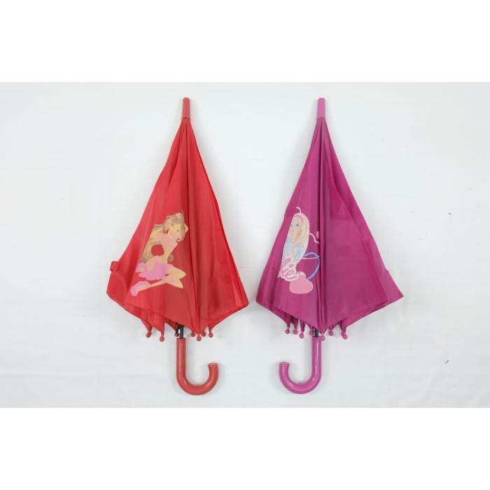 JUAL PAYUNG ANAK KARAKTER KARTUN 2 SISI BARBIE/ WINX CLUB - ART15-1 - MERAH