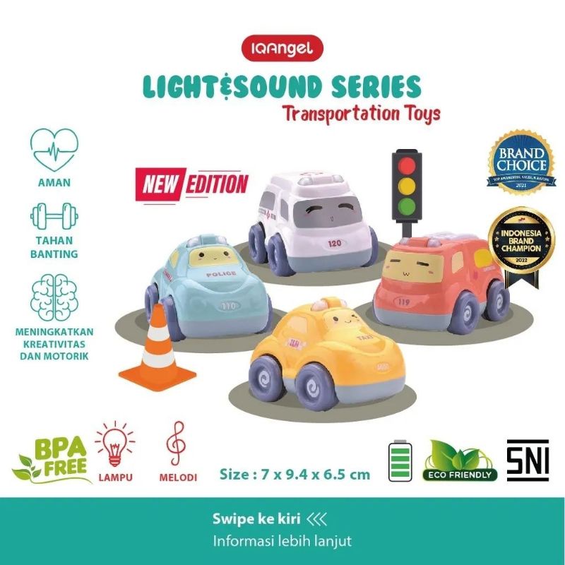 TOYS | IQANGEL IQ Angel Transportation Car Toys / Mainan Edukatif Bayi / Mainan