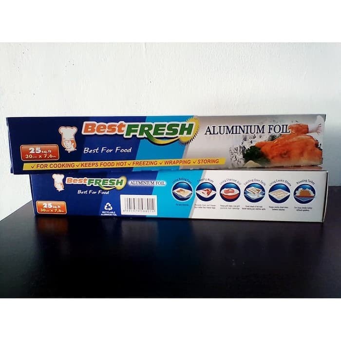 BEST FRESH ALUMINIUM FOIL 30X7,6M ROLL UNTUK BUNGKUS PANGGANG AYAM DLL