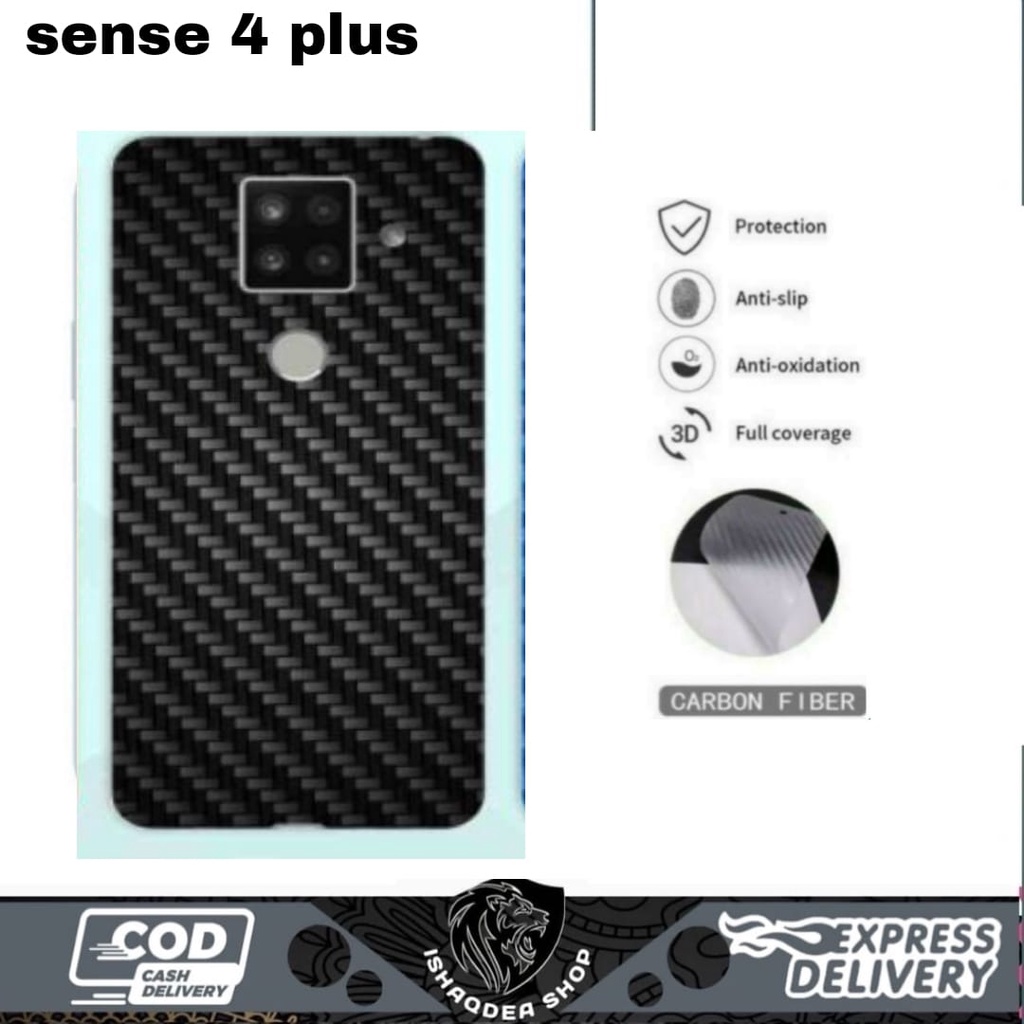 GARSKIN CARBON HITAM SHARP AQUOS SENSE 4 PLUS SENSE 5G ZERO 2 AQUOS R5 R3 SKIN PROTECTOR HITAM