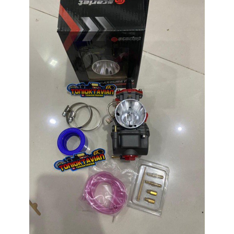 Karbu pwk 24 scarlet model ride it black series karburator motor karbu pwk