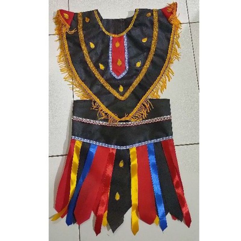 Baju Topeng Ireng  Baju Dayakan / Baju Kesenian Tarian Dayakan untuk Anak-anak