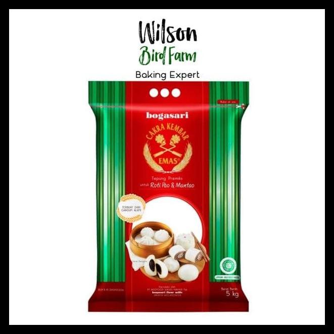 

Tepung Roti Pao Mantao Bakpao Cakra Kembar Emas 5 Kg