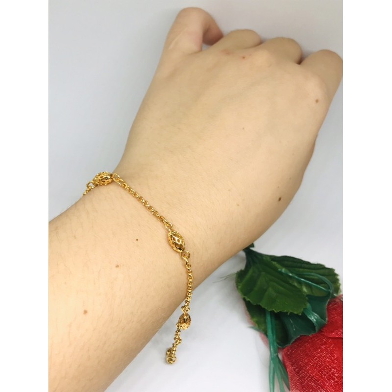 Gelang Tangan Dewasa bola oval motif 24k Xuping