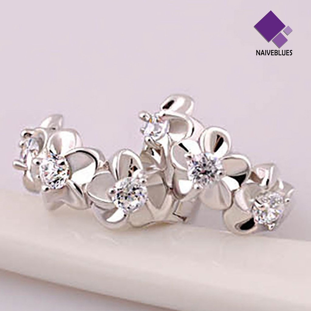 Anting Ear Cuff Desain Bunga Camellia Untuk Wanita