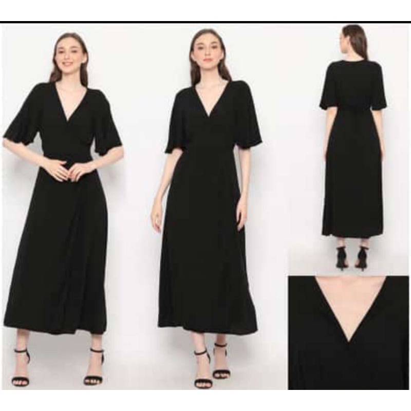 Dress Wanita Old Navy 181 Wrap Maxi Dress Terusan Panjang