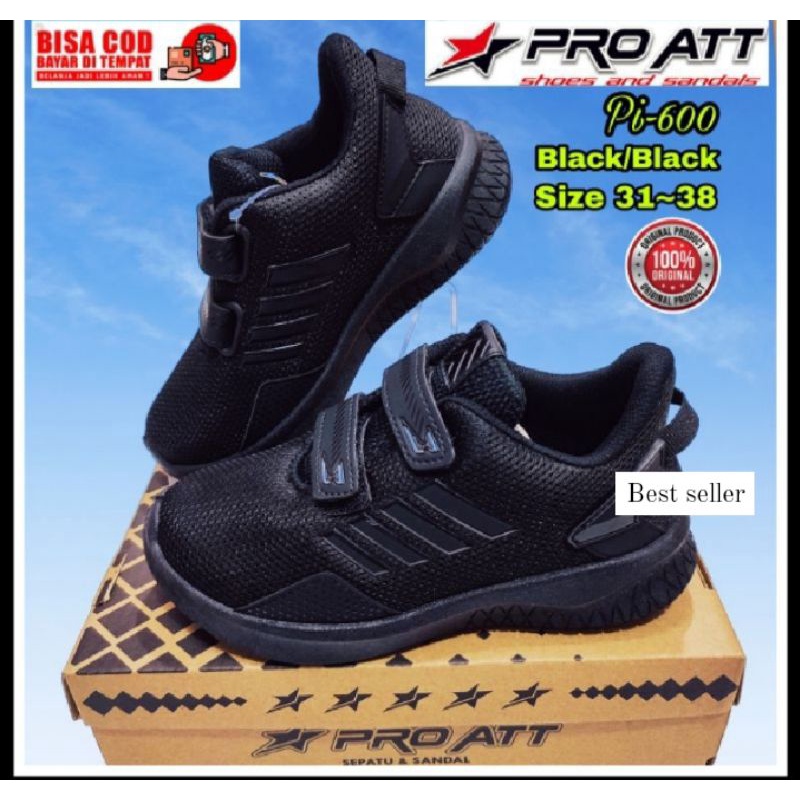SEPATU PRO ATT ANAK SEKOLAH HITAM