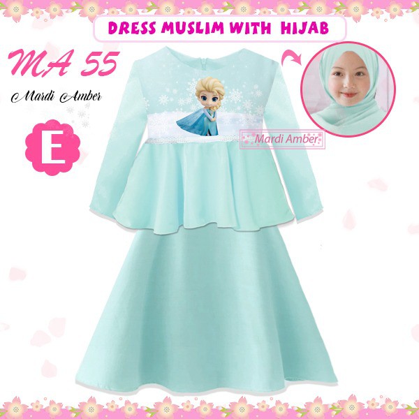 Dress Anak Muslim with Hijab Mardi Amber MA 55 C,E,H