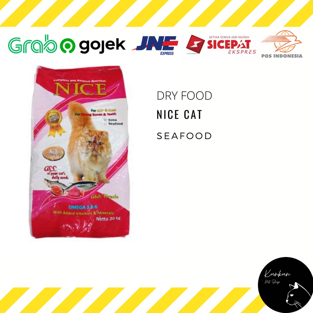 NICE CAT 1KG TUNA / SEAFOOD SHAPE IKAN (DRY CAT FOOD)