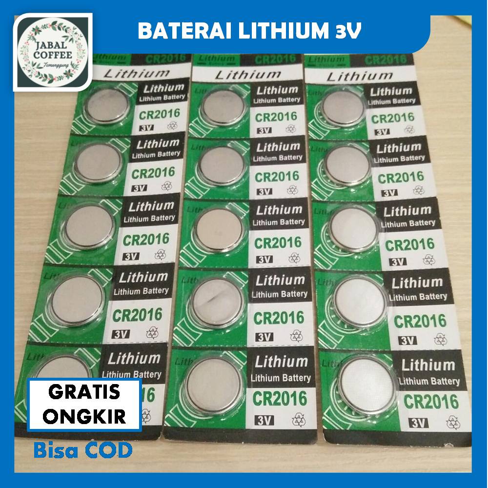 Baterai Lithium Biru CR2016 / Battery Lithium 3V Kancing Koin CR-2016 J132