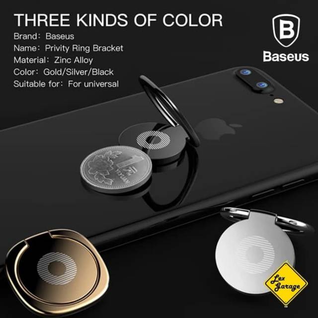 Baseus 360 Ring Holder Phone Holder Stand Cincin HP Original