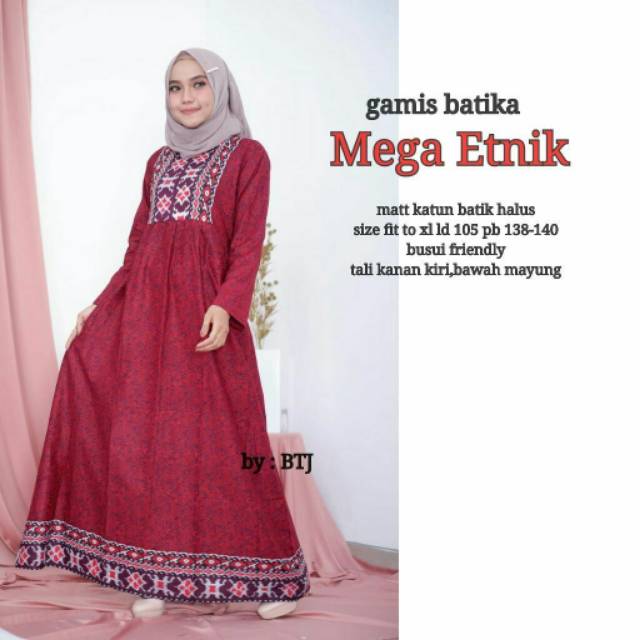 GAMIS BATIKA MEGA ETNIC bisa couple keluarga