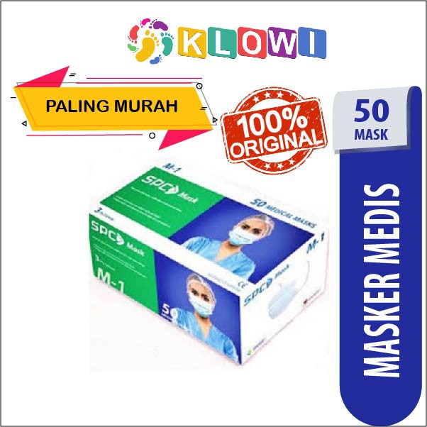 SPC Masker Medis Earloop 3Ply 1Box Isi 50 / Mask / Medical