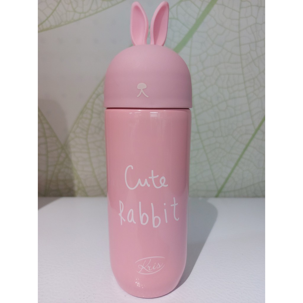 BOTTLE VACUUM RABBIT / BOTOL MINUM 280 ML / VACUM FLASK WHITE