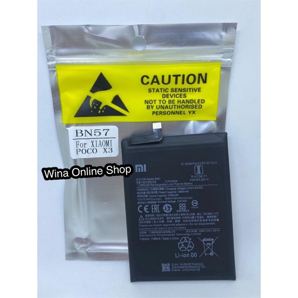 Baterai xiaomi poco x3 / poco x3 pro original BN-57