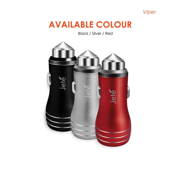 JETE CAR CHARGER PLUG IN VIPER 2.4A GARANSI RESMI JETE TERMURAH