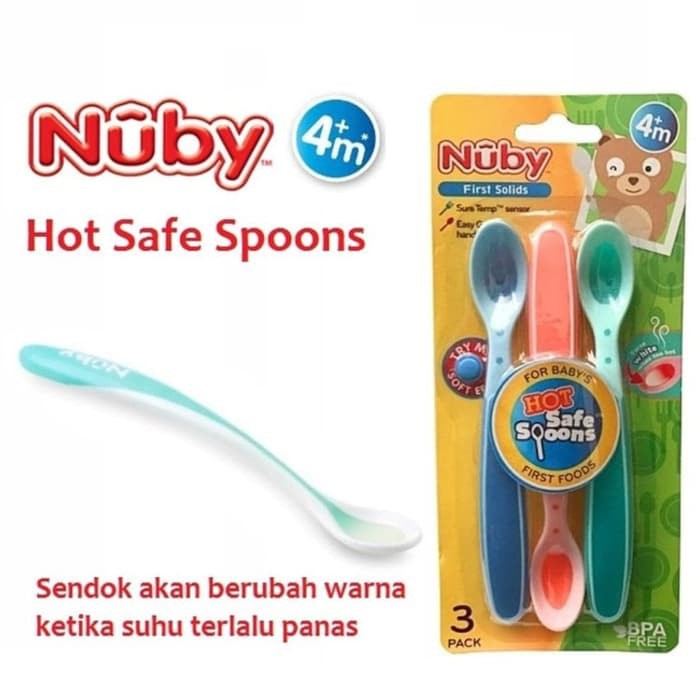 Nuby First Solids Hot Safe Spoons 3pcs