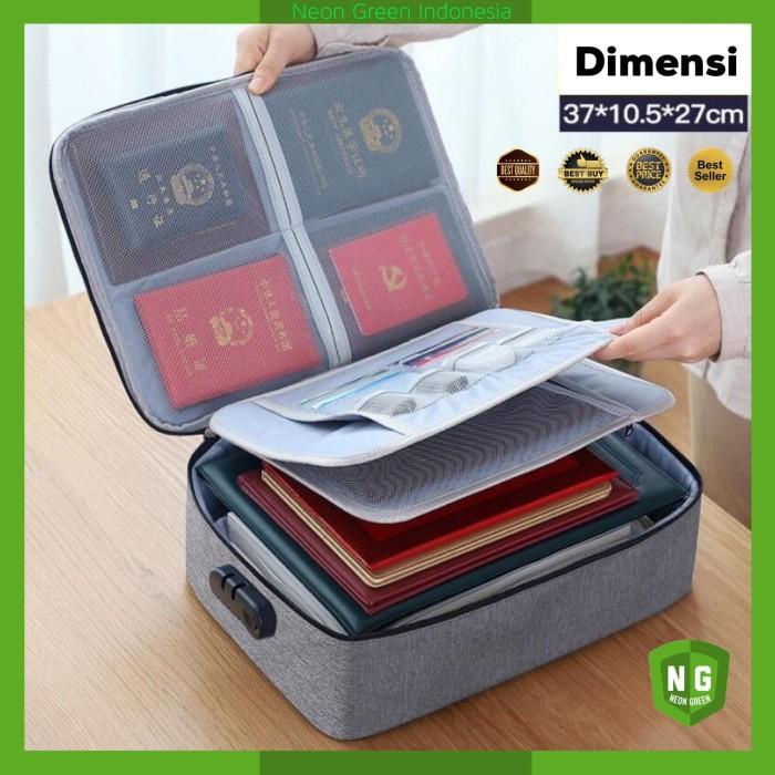 

Tas Dokumen Anti Air Storage Box File 3 Digit Password Travel Bag Lock