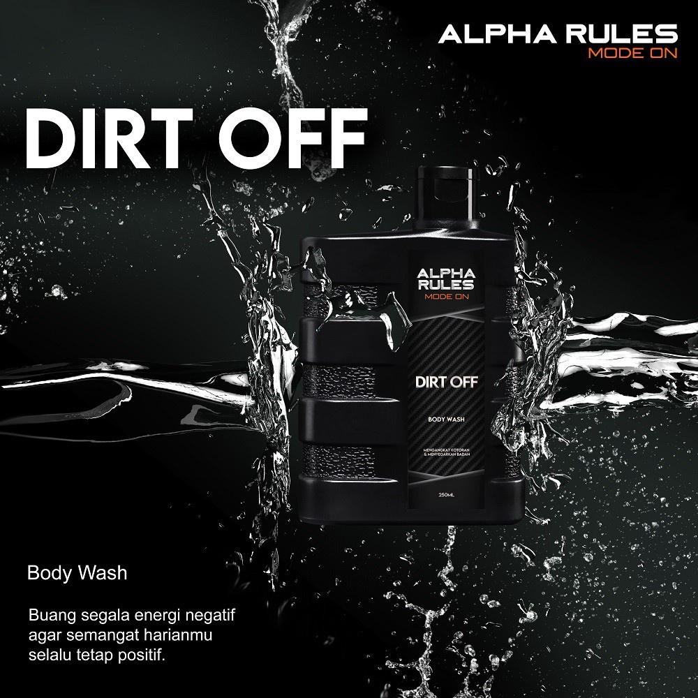 Alpharules Dirt Off Sabun Mandi Pria Body Wash Alpha Rules Original