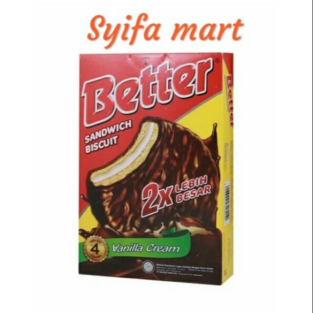 

Better sandwich biskuit vanila 4X22g