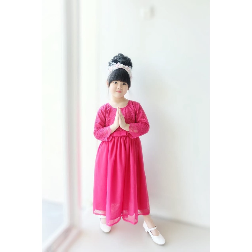 Dress Ellena With Tulle Anak Unik/Gaun Pesta/Dress Anak