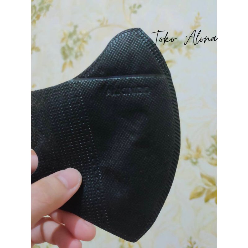 Masker Duckbill Alkindo 4ply Hitam dan Putih isi 50 pcs