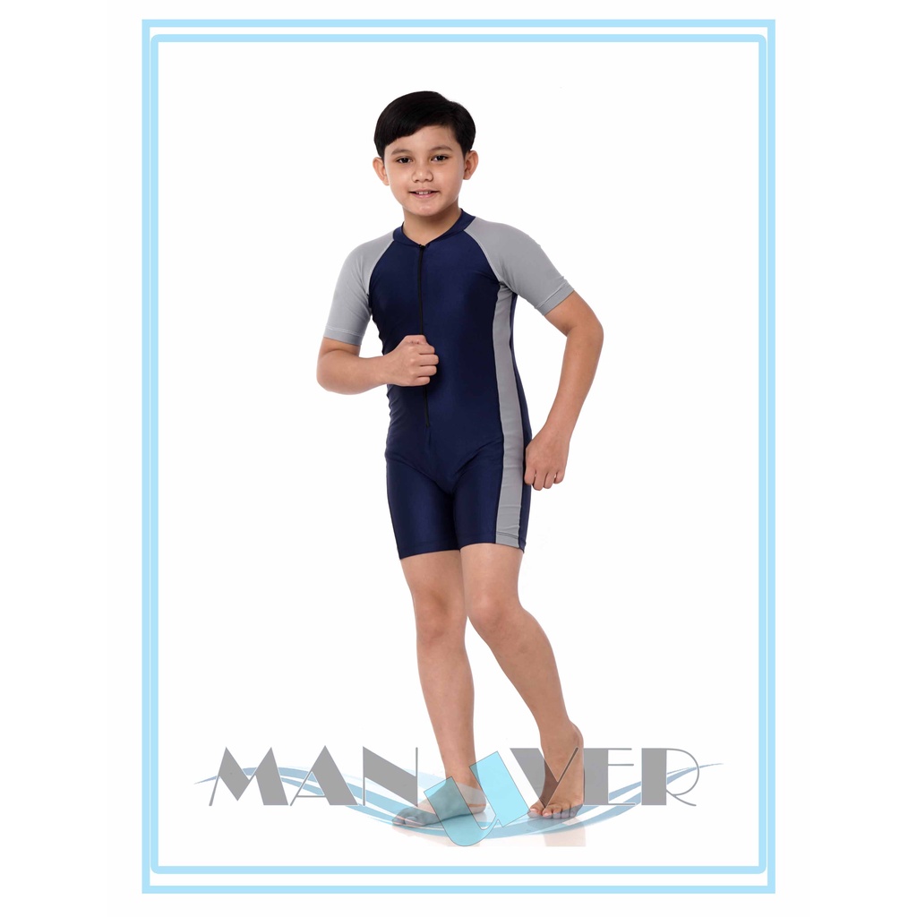 BAJU RENANG ANAK 3-8 TAHUN DIVING KOMBINASI abu-abu