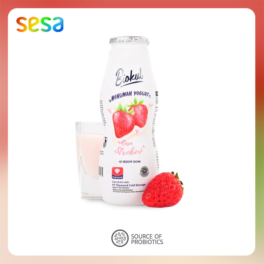 

BIOKUL Drink Yogurt Strawberry 150ml - Minuman Kesehatan Pencernaan