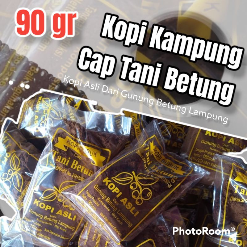 Kopi Robusta Cap Tani Betung (TB) 90 gr Kopi Bubuk Asli Dari Gunung Betung Lampung