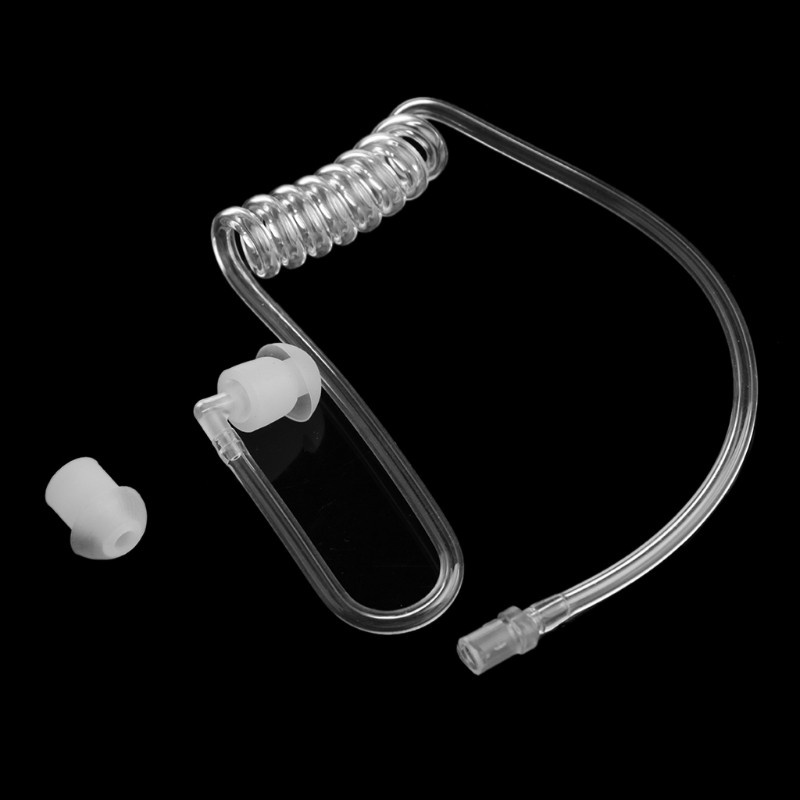 Cre Earplug Tabung Udara Akustik Coil Transparan Pengganti Untuk Headset Earpiece Radio