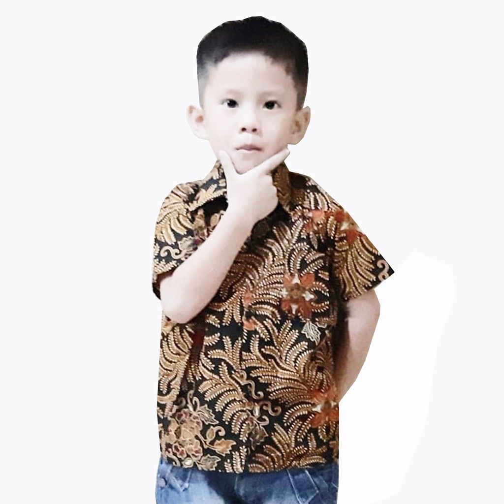 SB Collection Atasan Batik Jeinna Kemeja Lengan Pendek Anak Laki-laki