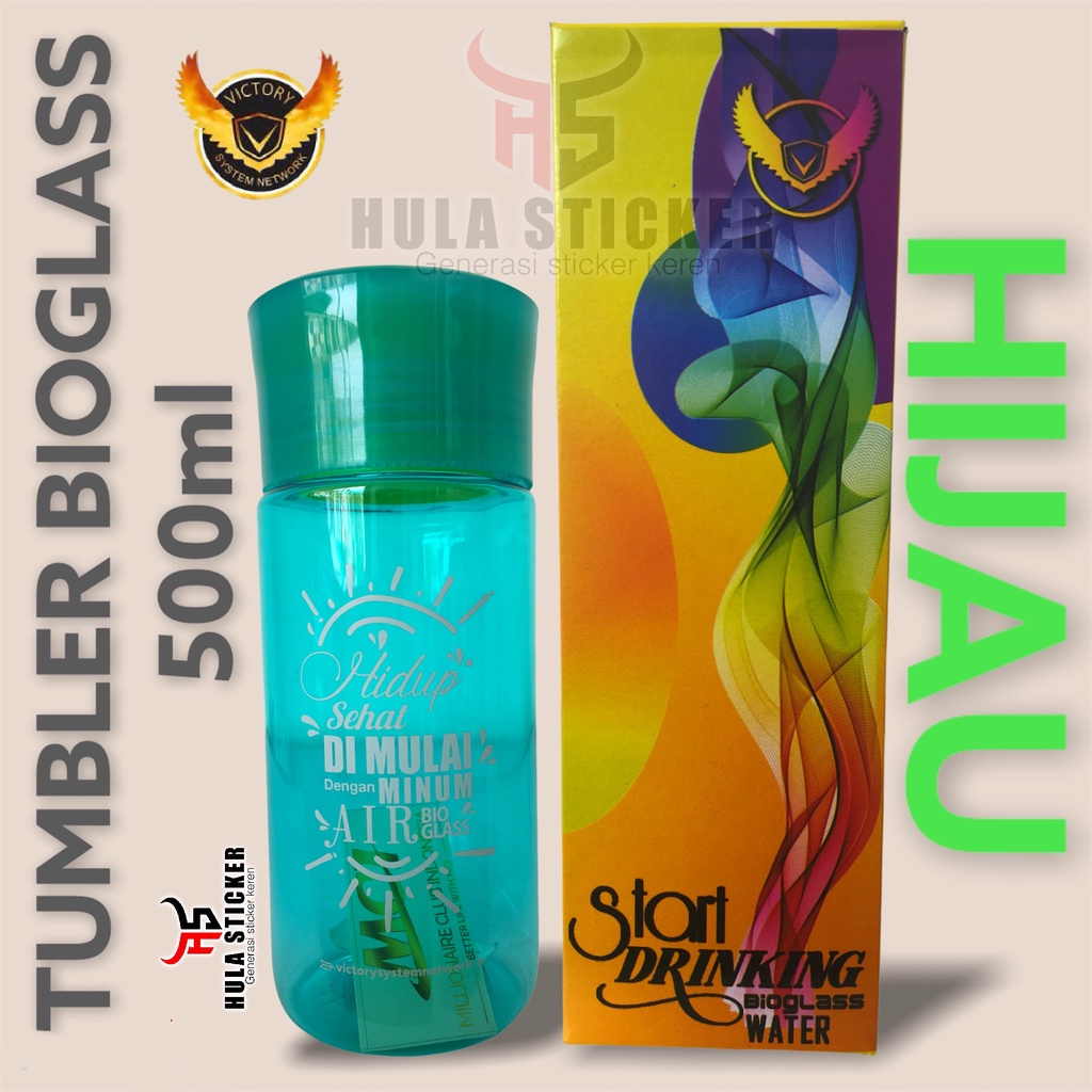 Tumbler Biomini 500ml Botol Biomini Botol Bioglass Mini 500ml (Plus BOX &amp; Free sticker)