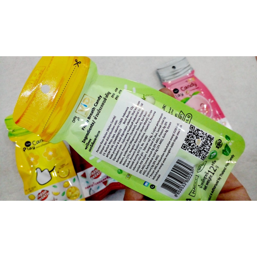 [HALAL] Play Candy Permen Rasa Aneka Buah Segar 12gr Thailand