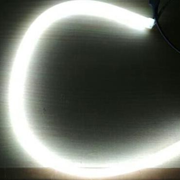 Lampu led drl alis dual mode putih-kuning aksesoris mobil - Putih