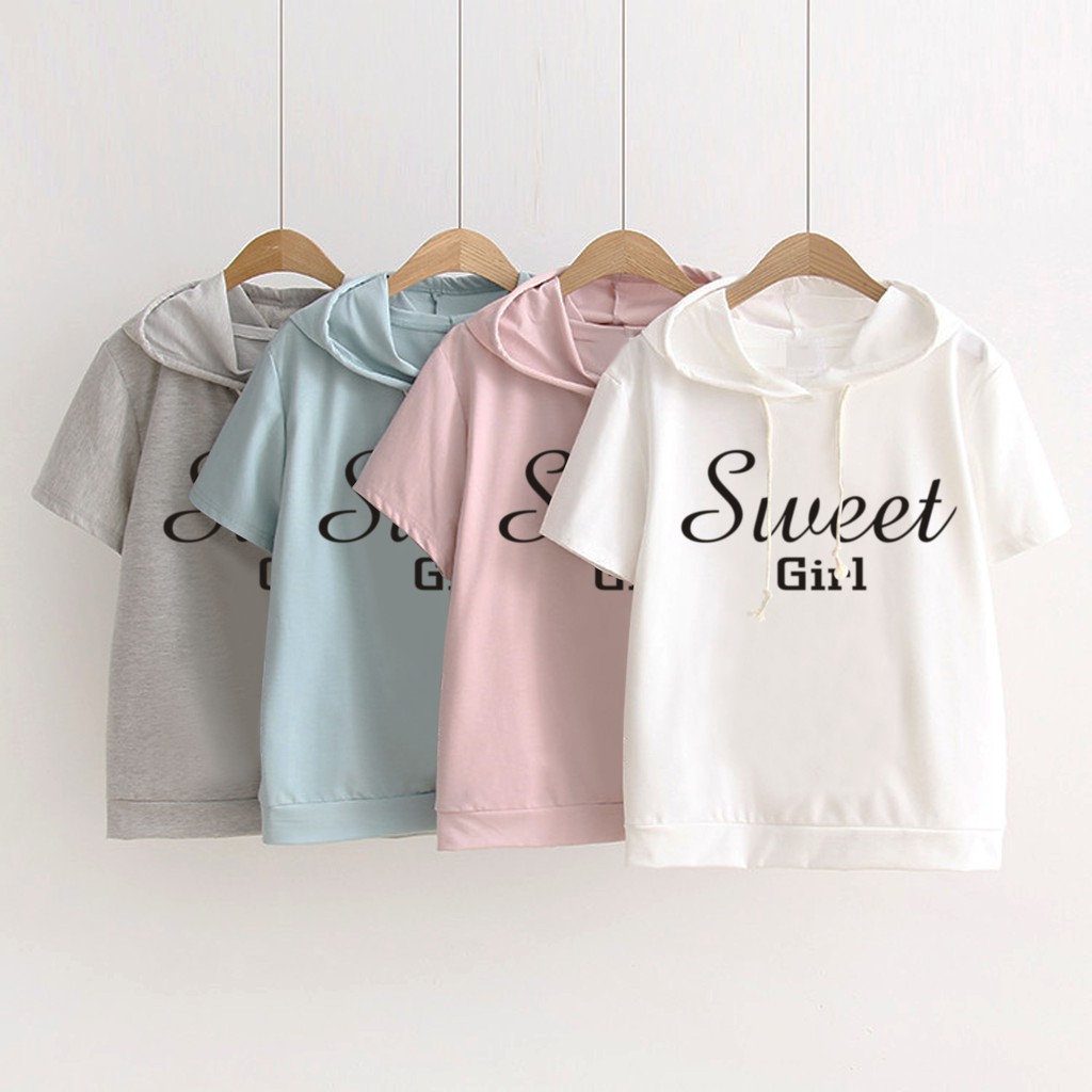 Bess - Sweater Hoodie Crop Murah / Sweater Hoodie Crop Lengan Pendek PULL&amp;BAR