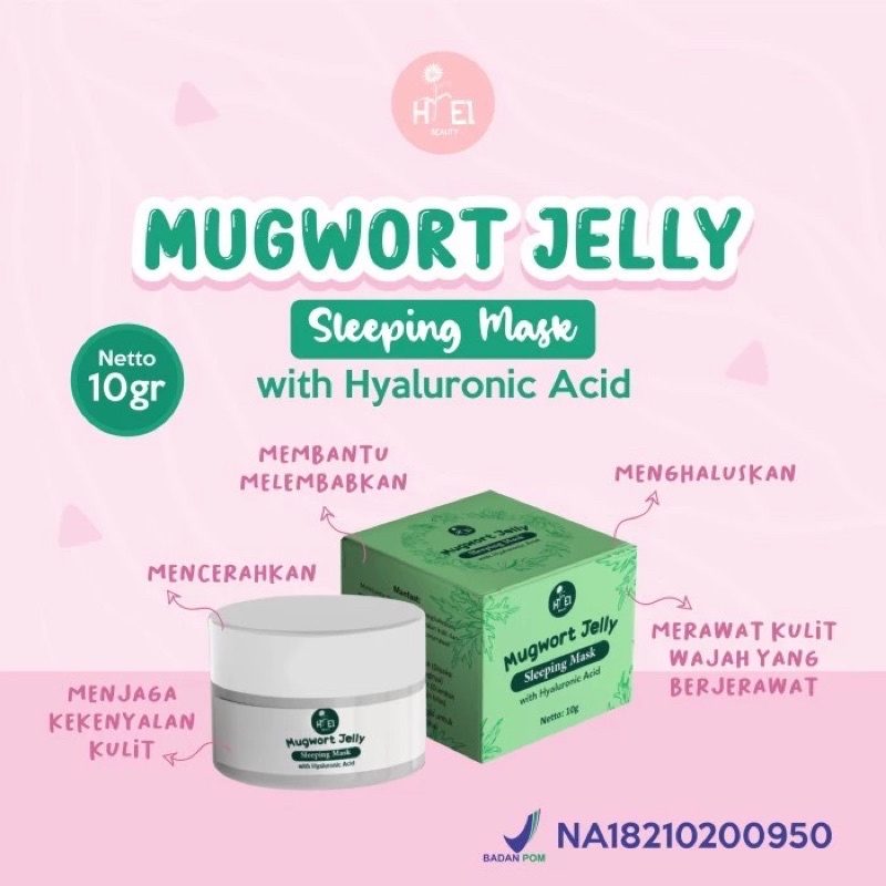 HIEL BEAUTY - Sleeping Mask Clay Mask Ceramide Centella Saffron Mugwort Honey Propolis | Masker Wajah Pelembab Pencerah Pemutih Bekas Jewata Noda Hitam Flek Kusam Kering Anti aging